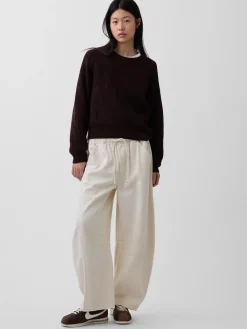 CashSoft Relaxed Shaker-Stitch Sweater