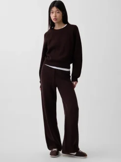 CashSoft Relaxed Shaker-Stitch Sweater