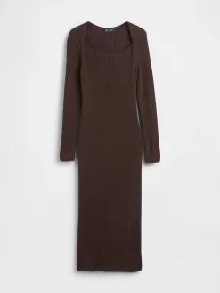 CashSoft Rib Midi Sweater Dress