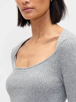 CashSoft Rib Midi Sweater Dress