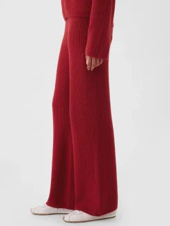 CashSoft Shaker-Stitch Sweater Pants