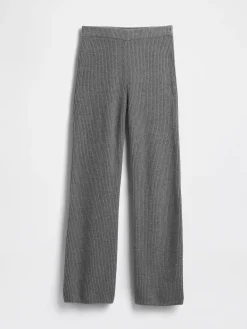 CashSoft Shaker-Stitch Sweater Pants