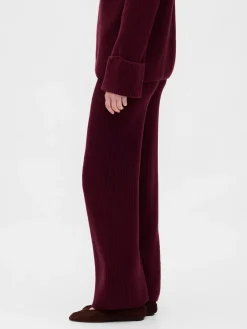 CashSoft Shaker-Stitch Sweater Pants