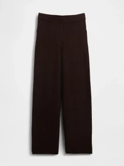 CashSoft Shaker-Stitch Sweater Pants