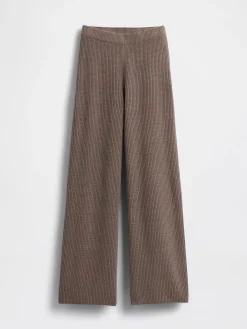 CashSoft Shaker-Stitch Sweater Pants