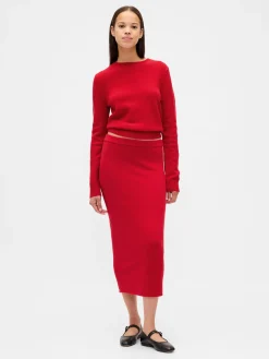 CashSoft Stretch Midi Skirt