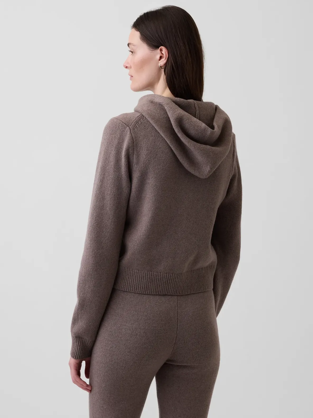 CashSoft Sweater Crop Zip Hoodie