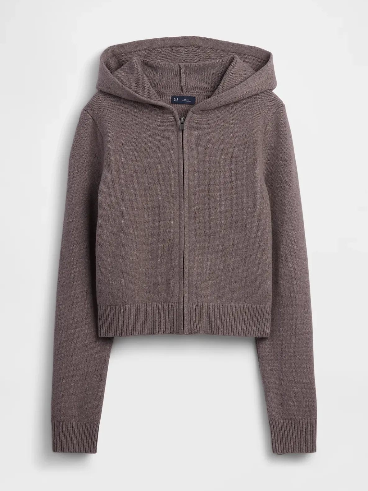 CashSoft Sweater Crop Zip Hoodie
