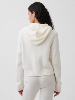 CashSoft Sweater Crop Zip Hoodie