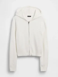 CashSoft Sweater Crop Zip Hoodie