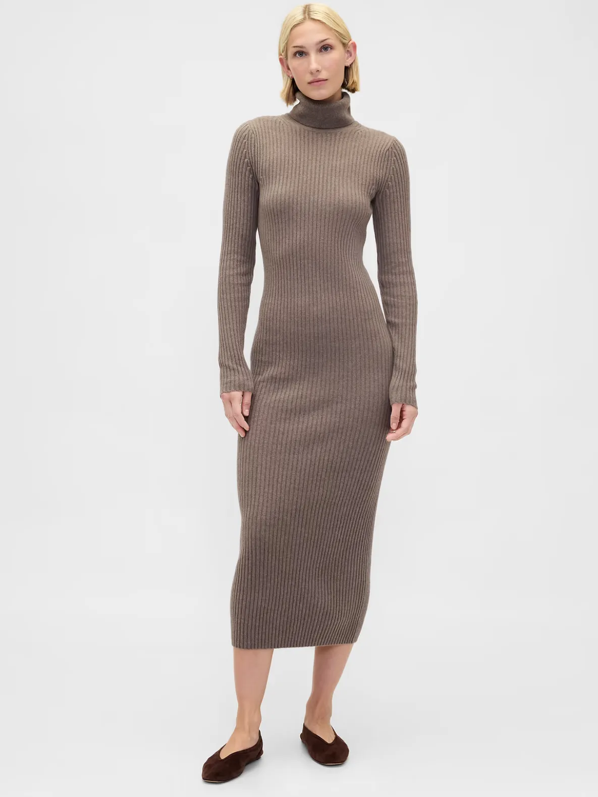 CashSoft Turtleneck Maxi Sweater Dress