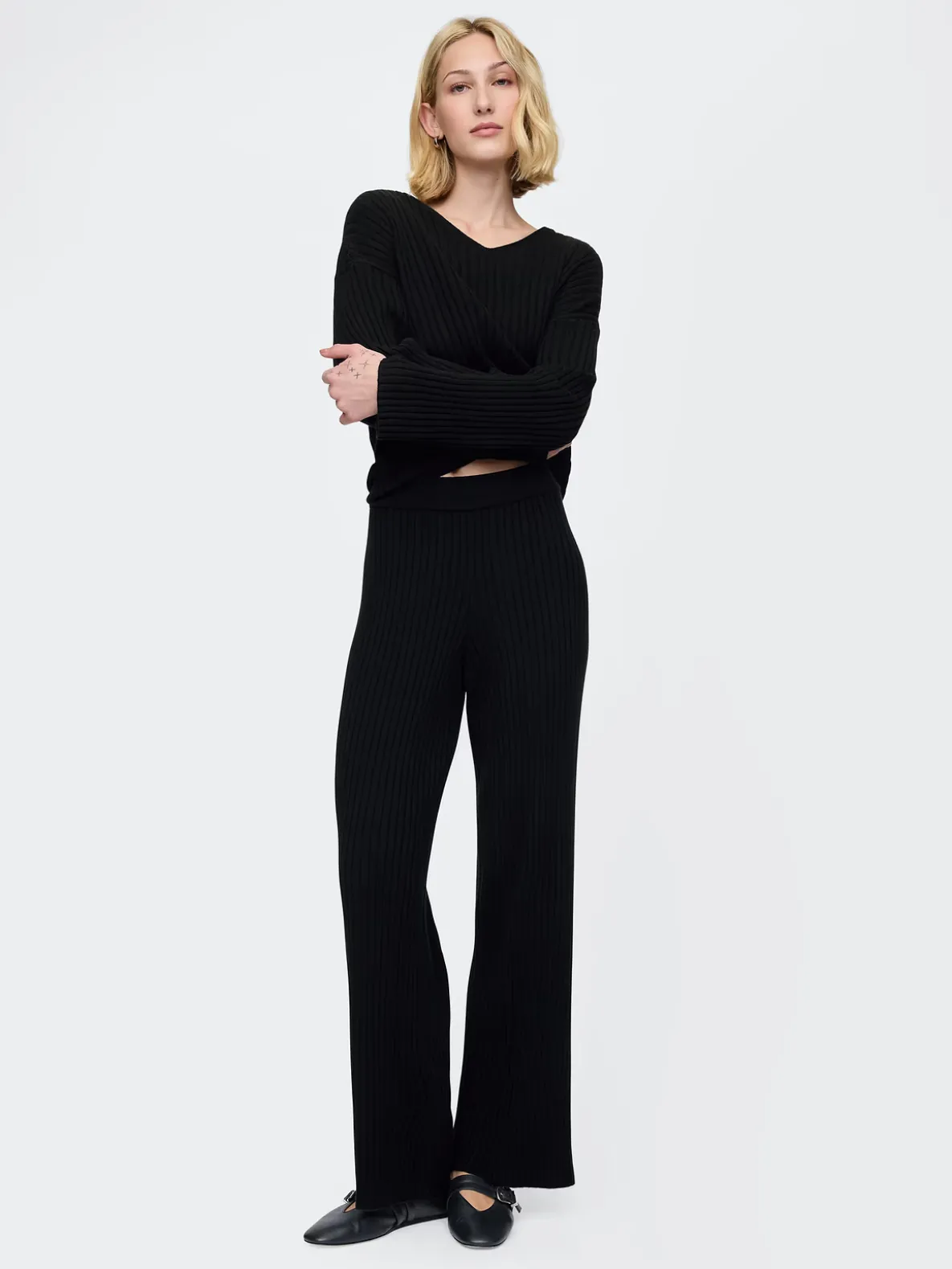 CashSoft Wide Rib Sweater Pants