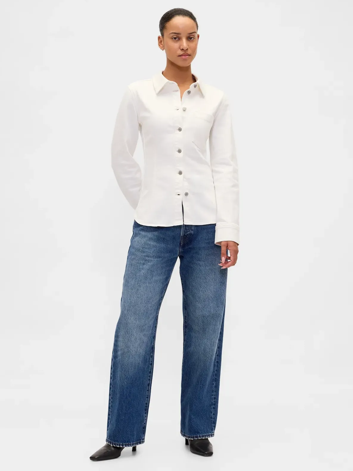 Cinched Denim Shirt