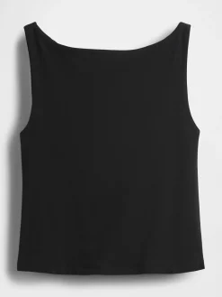 CloseKnit Jersey Boatneck Crop Tank Top