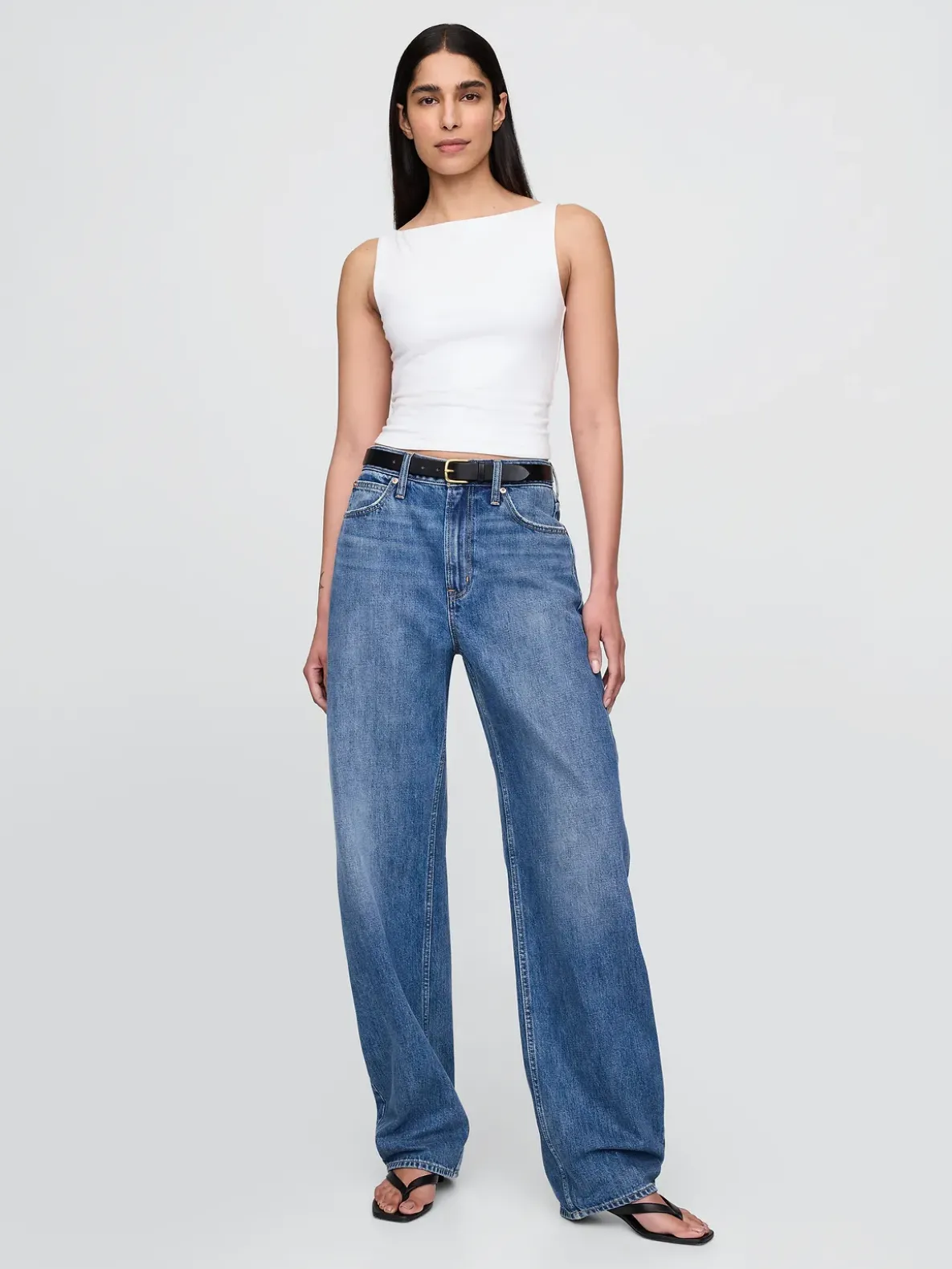 CloseKnit Jersey Boatneck Crop Tank Top
