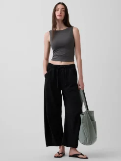 CloseKnit Jersey Boatneck Crop Tank Top