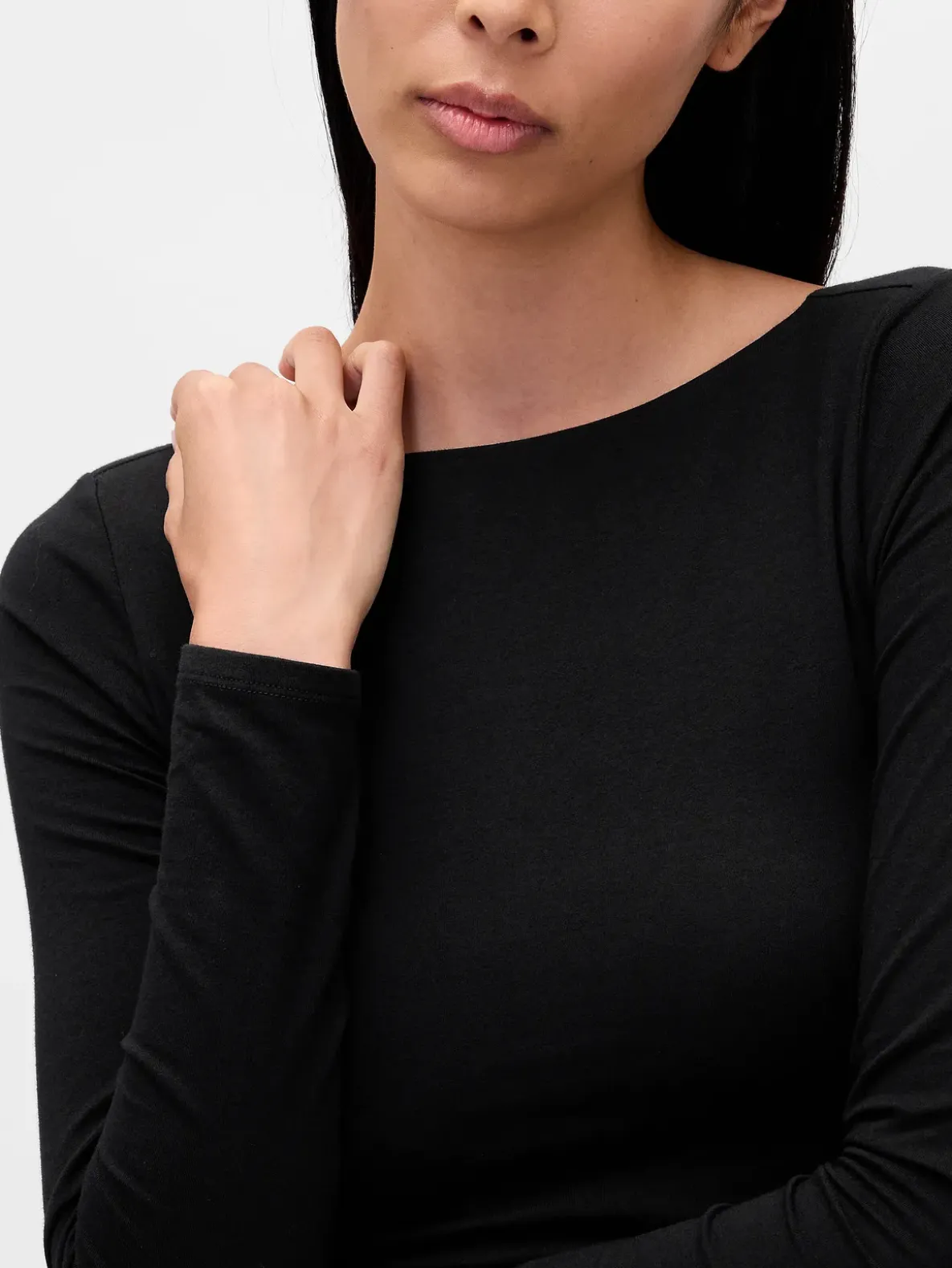 CloseKnit Jersey Boatneck Open-Back T-Shirt
