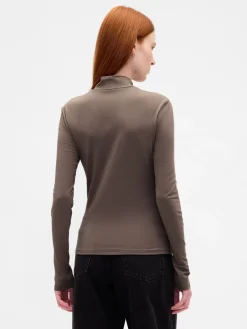 CloseKnit Jersey Mockneck T-Shirt