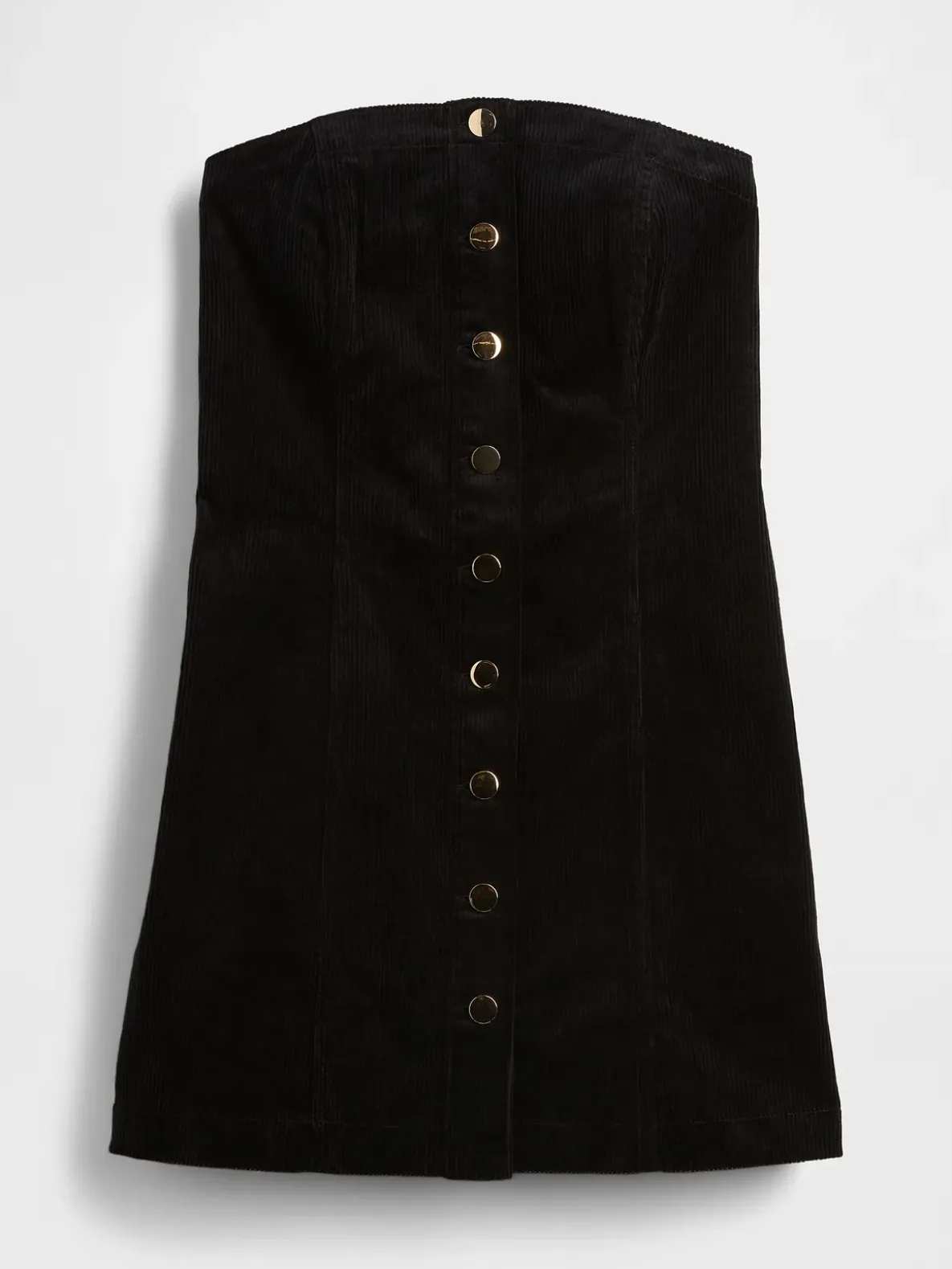 Corduroy Strapless Mini Dress