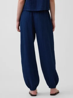Cotton Gauze Denim Easy Barrel Joggers