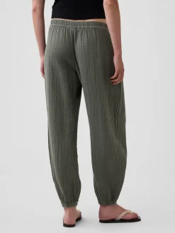Cotton Gauze Easy Joggers