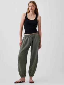 Cotton Gauze Easy Joggers