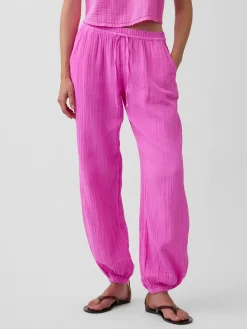 Cotton Gauze Easy Joggers