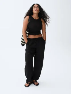 Cotton Gauze Easy Joggers