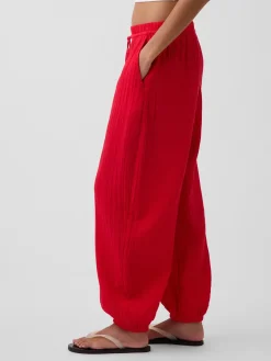Cotton Gauze Easy Joggers