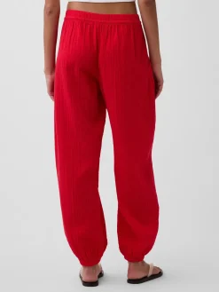 Cotton Gauze Easy Joggers