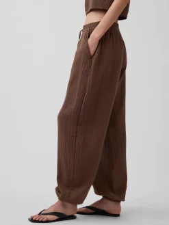 Cotton Gauze Easy Joggers