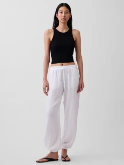 Cotton Gauze Easy Joggers