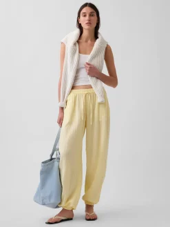 Cotton Gauze Easy Joggers