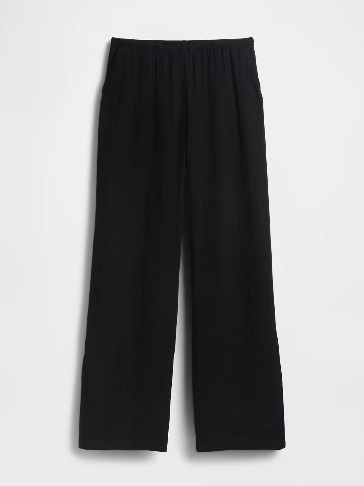 Cotton Gauze Easy Split-Hem Pants