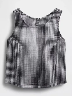 Cotton Gauze Racer Shell Tank Top