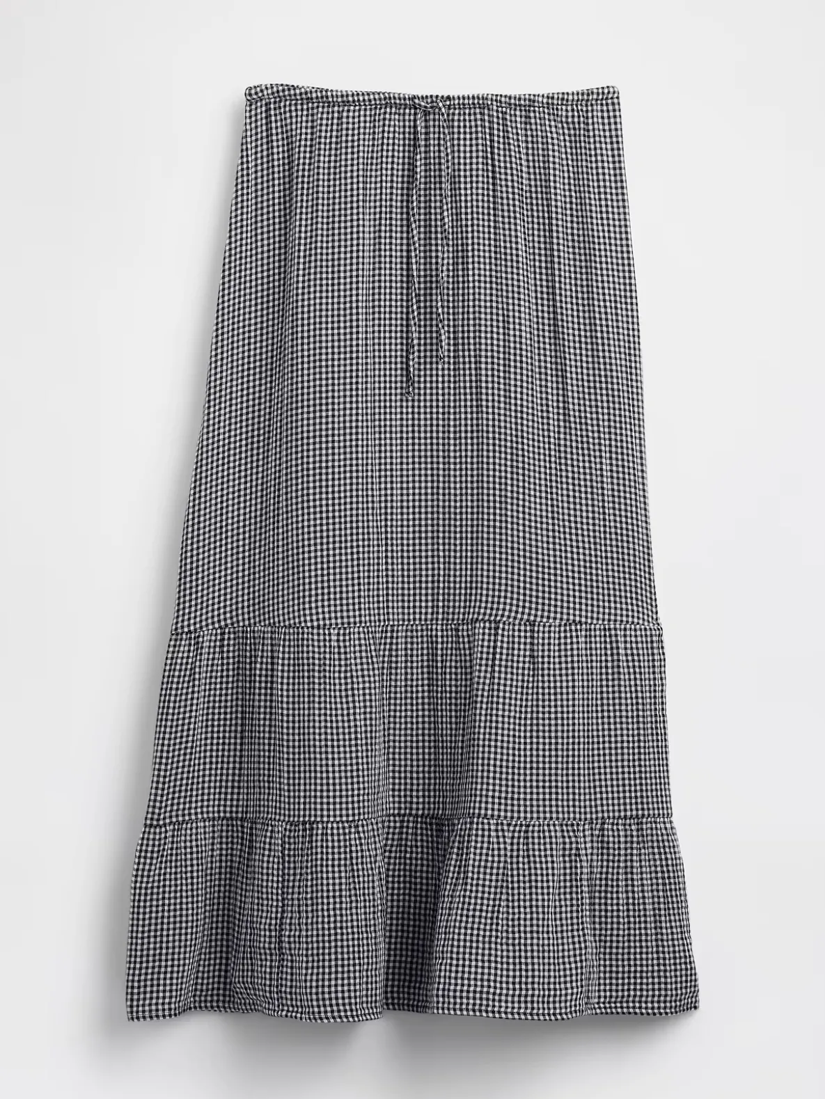 Cotton Gauze Tiered Easy Maxi Skirt