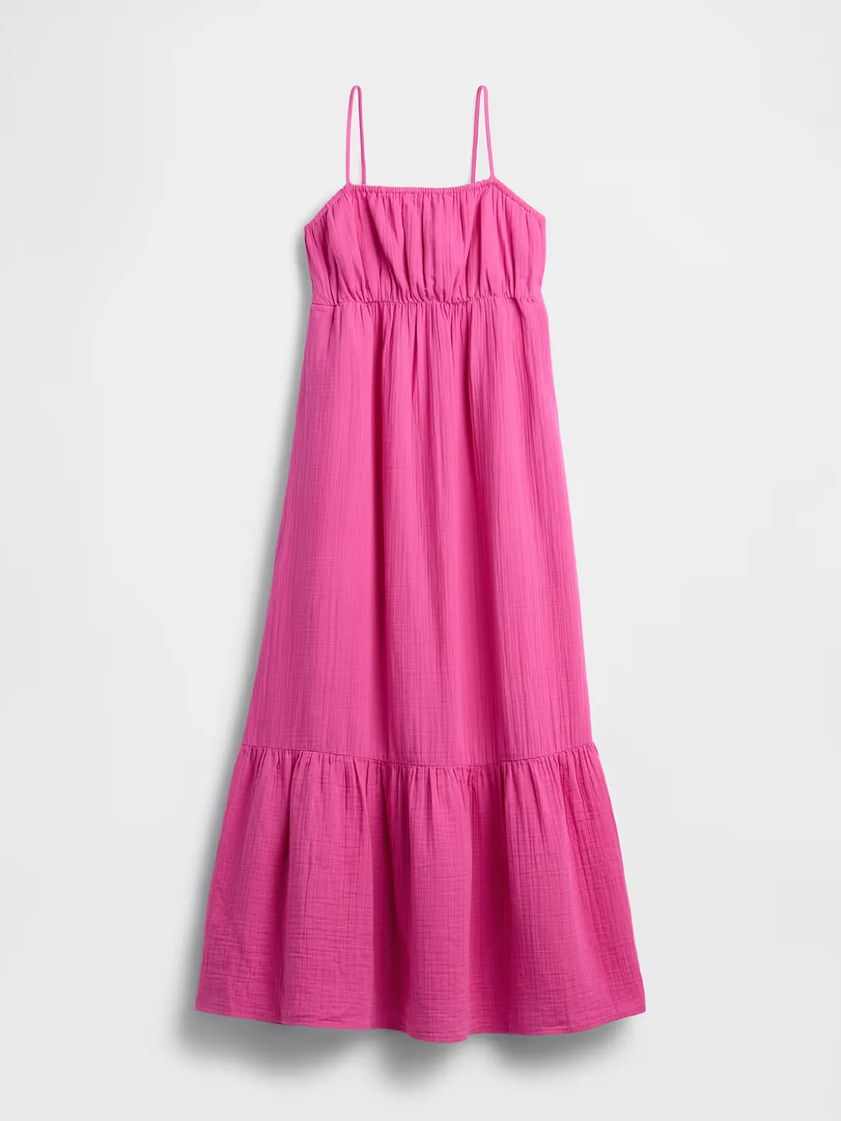 Cotton Gauze Tiered Empire Waist Dress