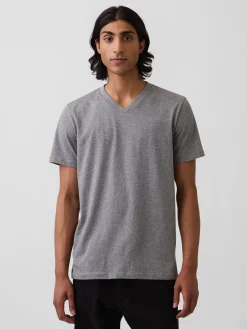 Cotton Jersey V-Neck T-Shirt