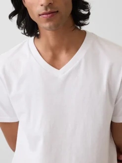 Cotton Jersey V-Neck T-Shirt