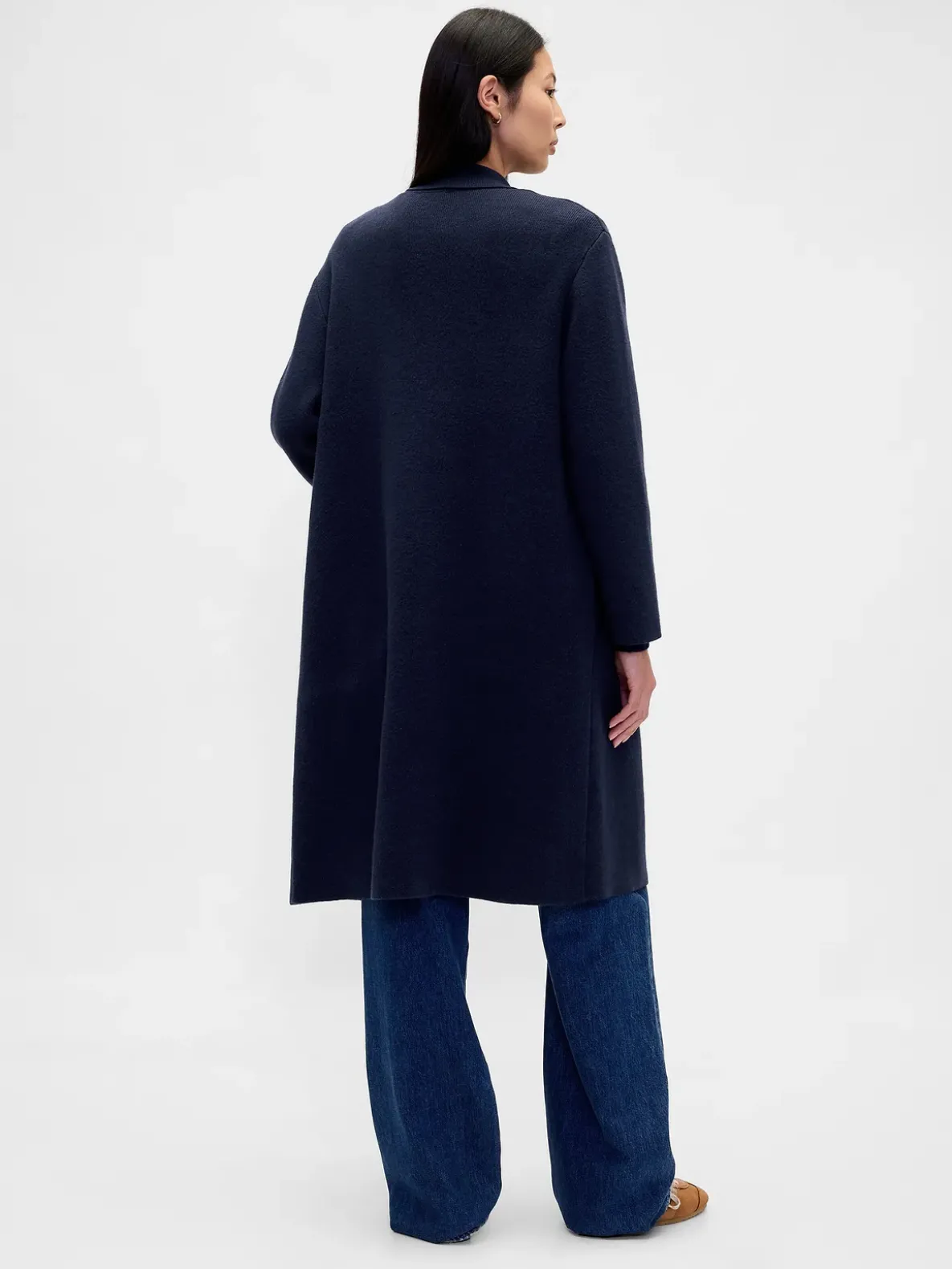 Cotton-Blend Cardigan Coat