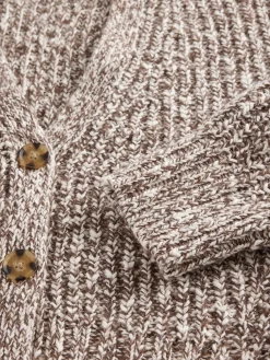 Cotton-Blend Crop Cardigan Sweater
