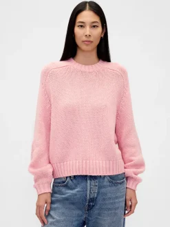 Cotton-Blend Relaxed Crewneck Sweater