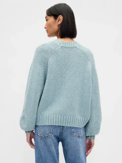 Cotton-Blend Relaxed Crewneck Sweater