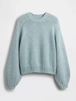 Cotton-Blend Relaxed Crewneck Sweater
