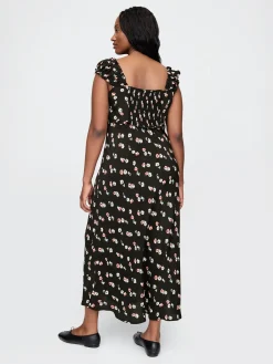 Crepe Sweetheart Maxi Dress