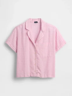 Crinkle Gauze Oversized PJ Shirt