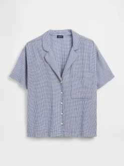 Crinkle Gauze Oversized PJ Shirt