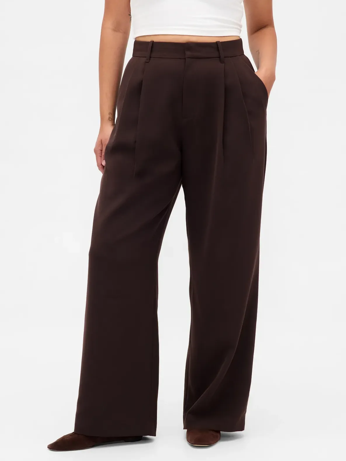 Curvy 365 High Rise Pleated Trousers