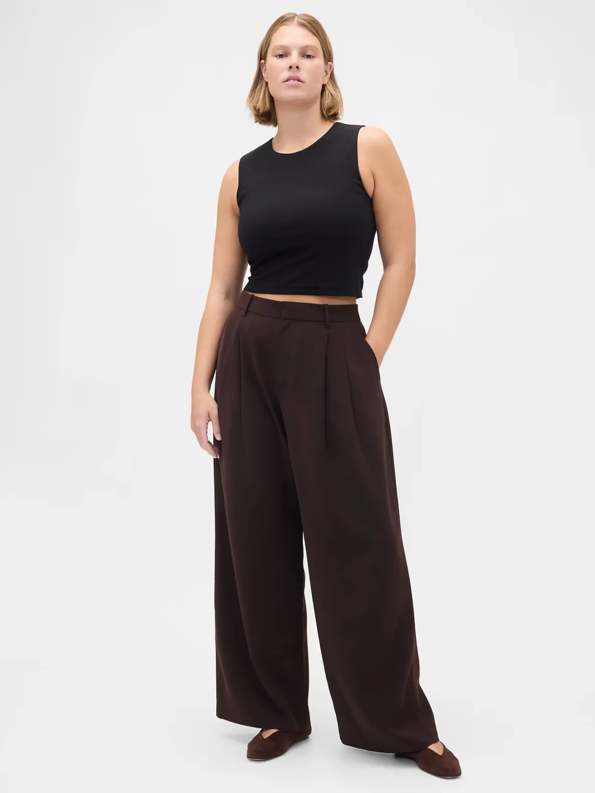 Curvy 365 High Rise Pleated Trousers