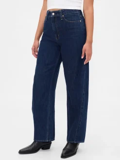 Curvy High Rise Barrel Jeans